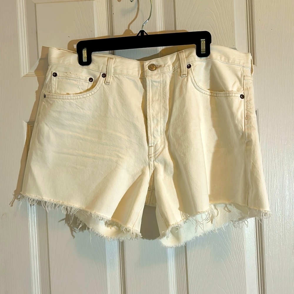 NWOT Agolde button fly denim shorts